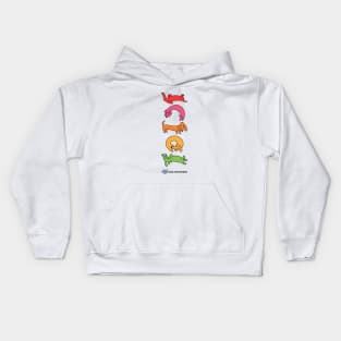 Rainbow Of Dachshunds Kids Hoodie